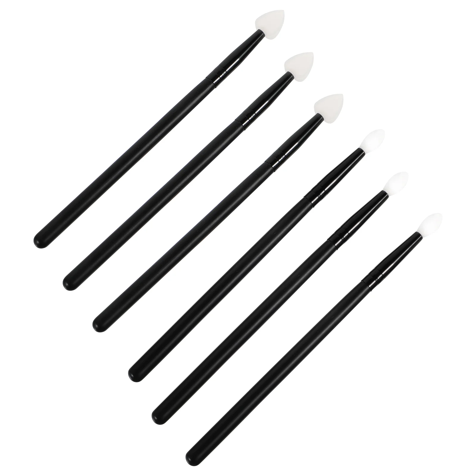 

Brush Eyeshadow Applicator Silicone Lipstick Sponge Lip Makeup Professional Brushes Set Tip Applicators Black Tools