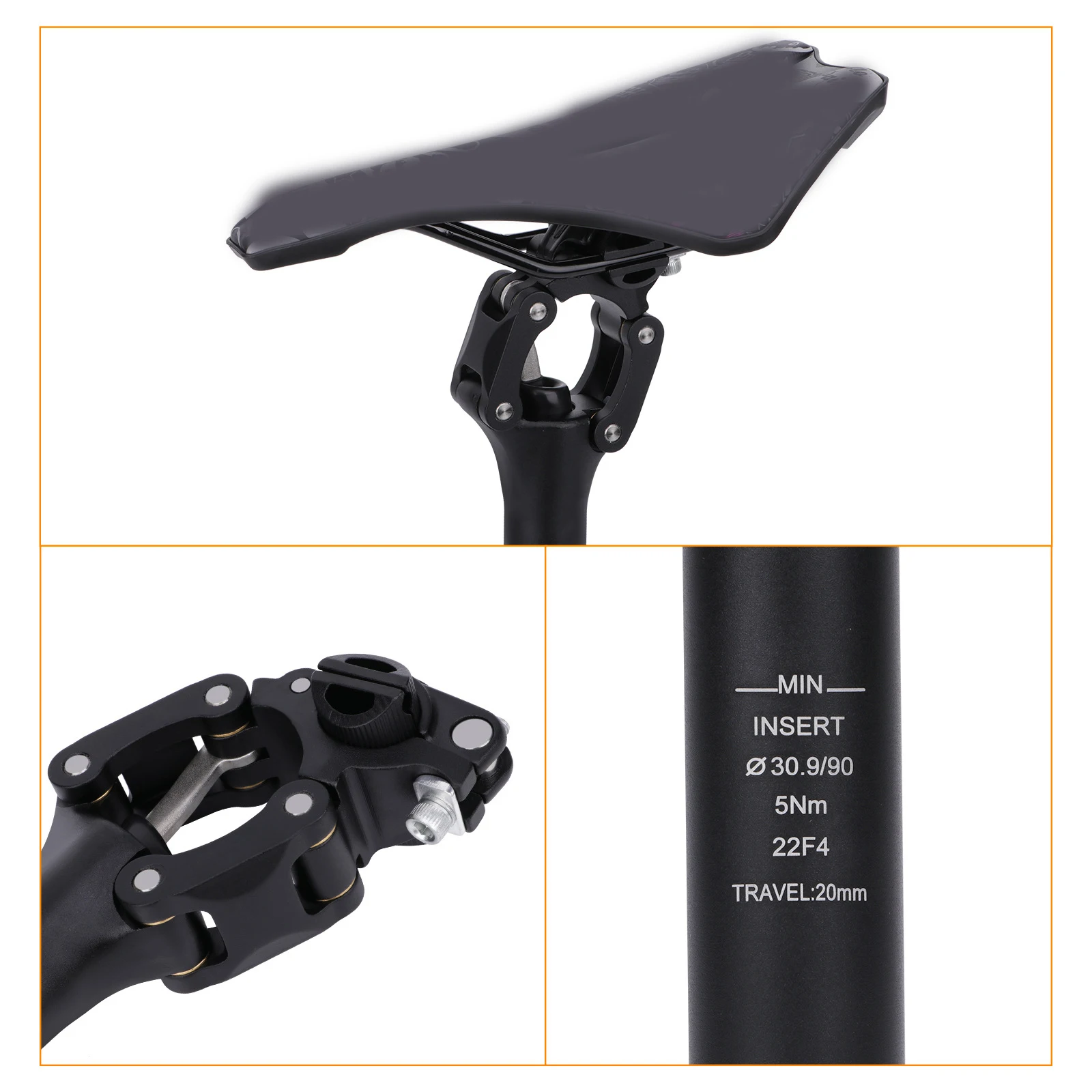 

DNM Suspension Mountain Bike Bicycle Seatpost Shock Absorber Post Shockstop 27.2/30.9/31.6mm Mountain Bike Seat Tube