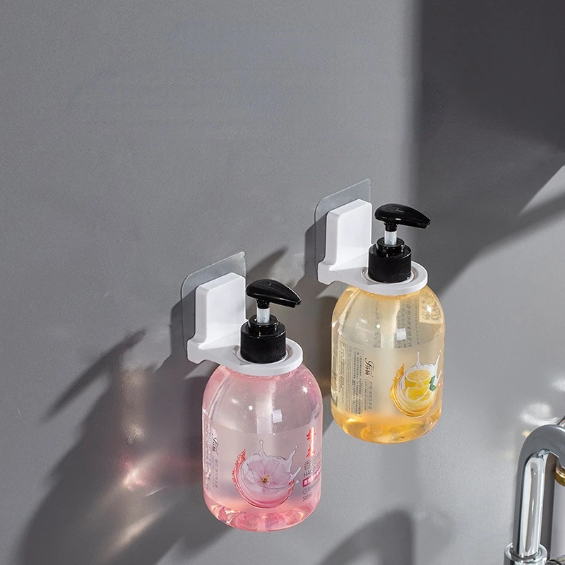 

New Shower Gel Shelf, Hole Free Bathroom Wall Hanging, No Trace, Strong Hook, Shampoo Bottle Storage Rack Bathroom Shelves