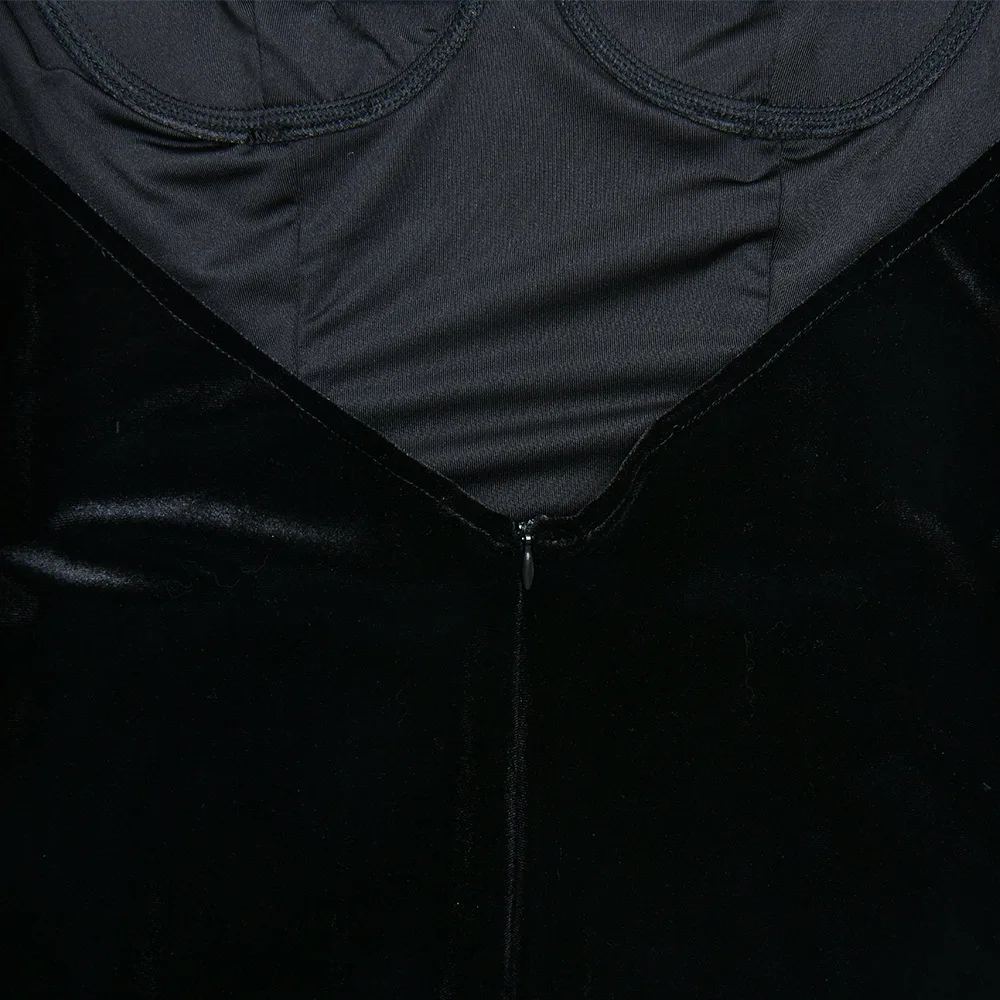 Сибибо-Мини Vestido de terciopelo con espalda описание для женщин cordones манга acampanada cuello cuadrado