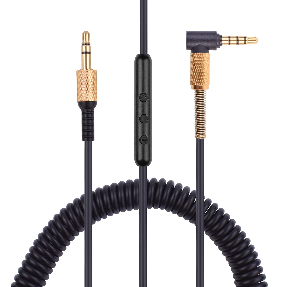 Сменный кабель-удлинитель с пружиной OFC для наушников Marshall Major Monitor Mid I 1 II 2 III 3 IV 4