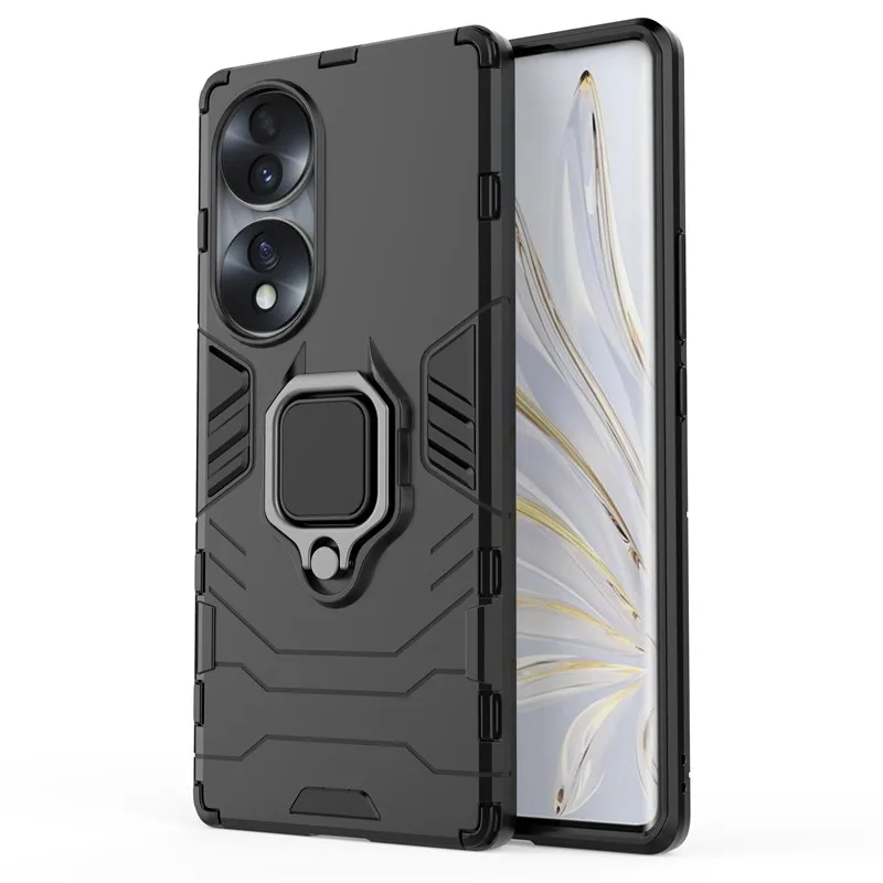 For Honor 70 5G Case Armor Finger Ring Bumper Hard Protective Case Honor 70 Pro Cover For Honor 50 Lite Honor 80 70 60 50 Pro