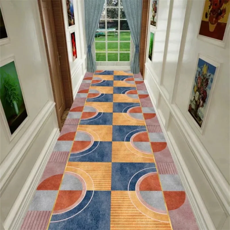 

Abstrac Geometric Corridor Hallway Carpet Home Decor Living Room Balcony Area Rug Non-slip Bedroom Kitchen Mat Entrance Doormat