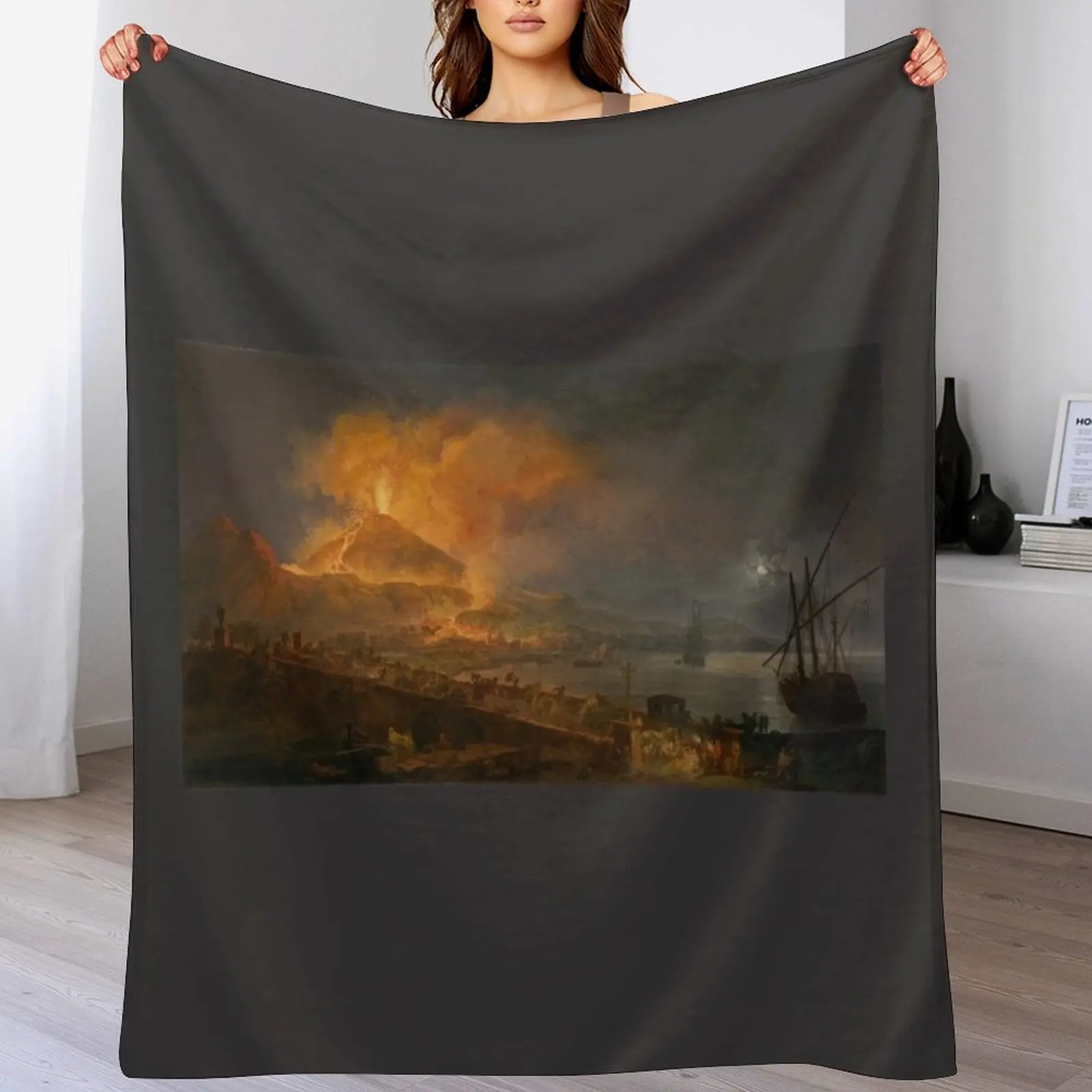 Pierre-Jacques Volaire - Вычерние Mt. Одеяло Vesuvius гигантский диван мягкие большие милые