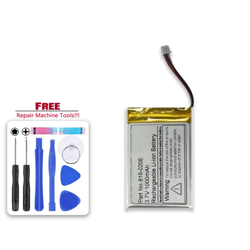 616-0206 616-0183 Сменный аккумулятор емкостью 1000 мАч для Apple Ipod Classic 4-го поколения Photo U2