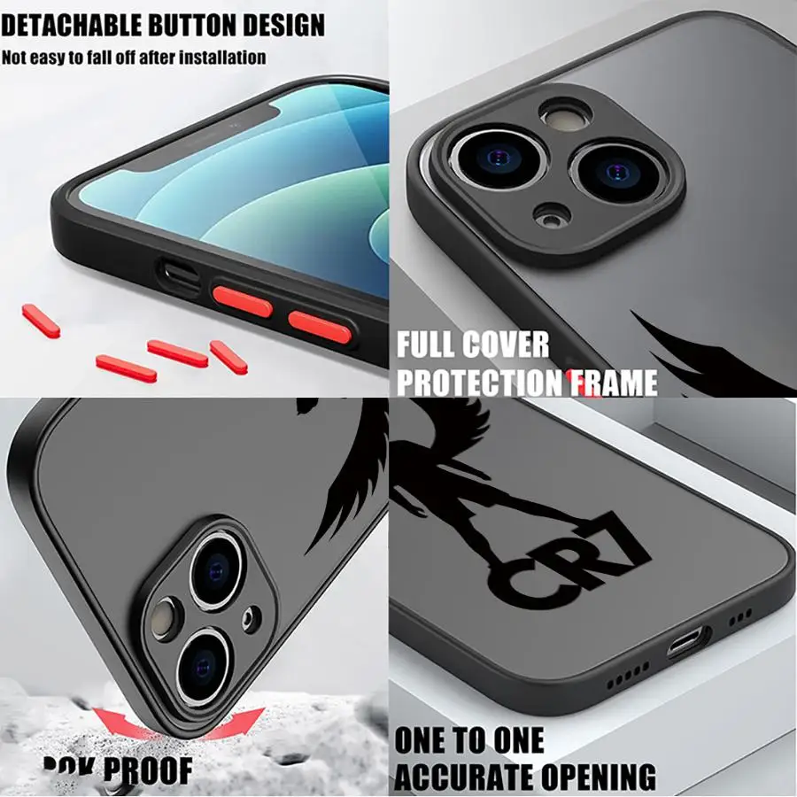 Mr Football CR7-Ronaldo для iPhone 11 12 14 16 15 Pro Max SE 13 Mini 7 8 XR XS 15Pro MAX Plus Мягкий чехол телефона