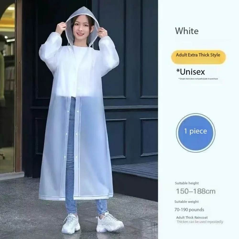 

Прозрачный многоразовый дождевик EVA для взрослых