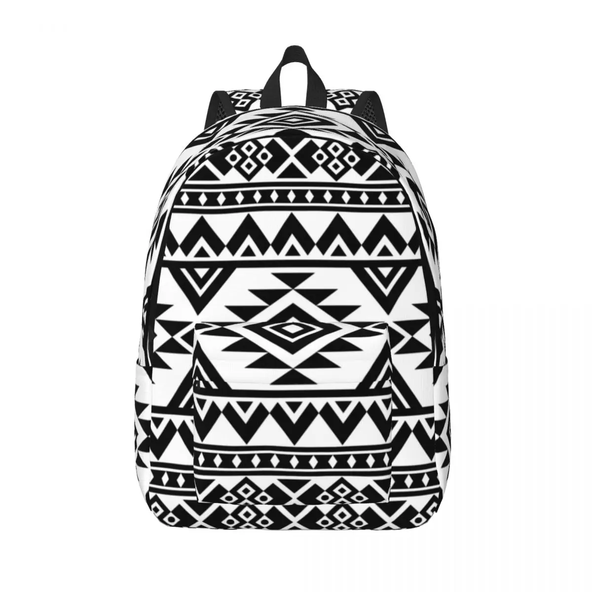 

Student Bag Black And White Tribal Pattern Backpack Parent-child Lightweight Backpack Couple Laptop Bag