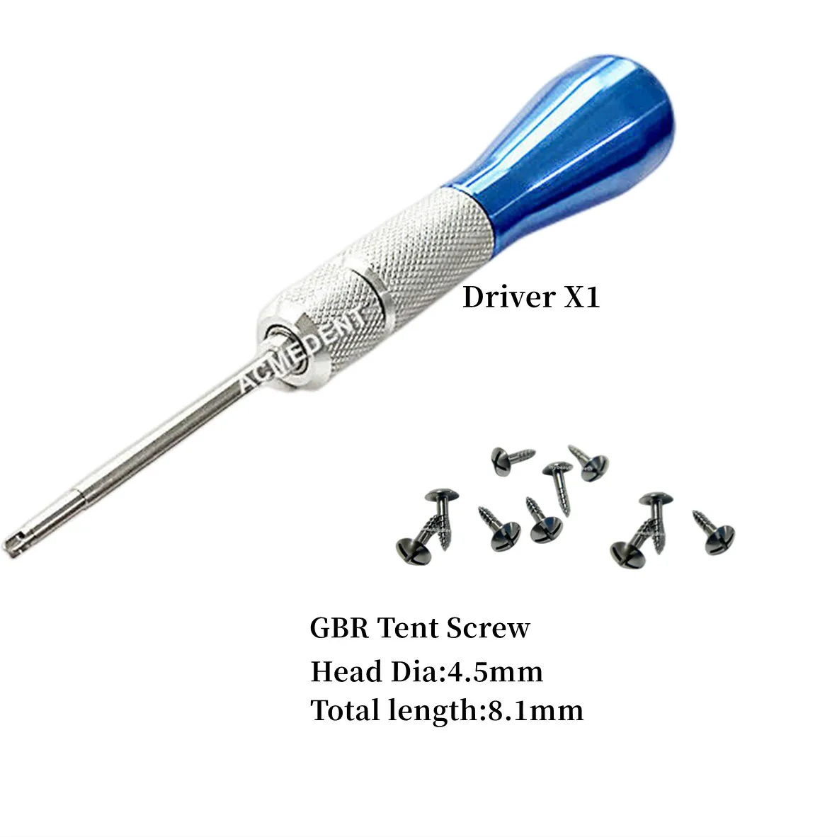 

Dental Bone Screwdriver Orthopedics Veterinary Instruments Tools Implants Self Drilling Tool GBR System Half Threaded Tent Screw