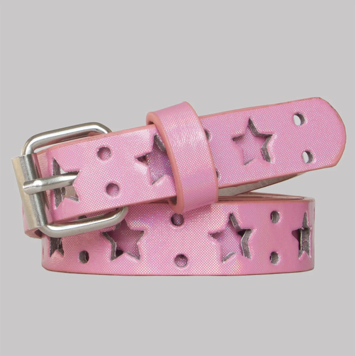 New Y2K Retro Fashion Waist Belt Edgy And Trendy Belt With Cut-out Design Pentacle And Heart Thin Waist Belt Women And Men