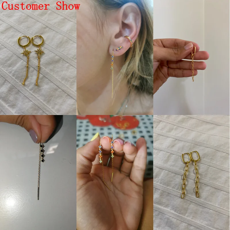 Женские Висячие серьги с кисточками Boako Винтажные висячие из стерлингового