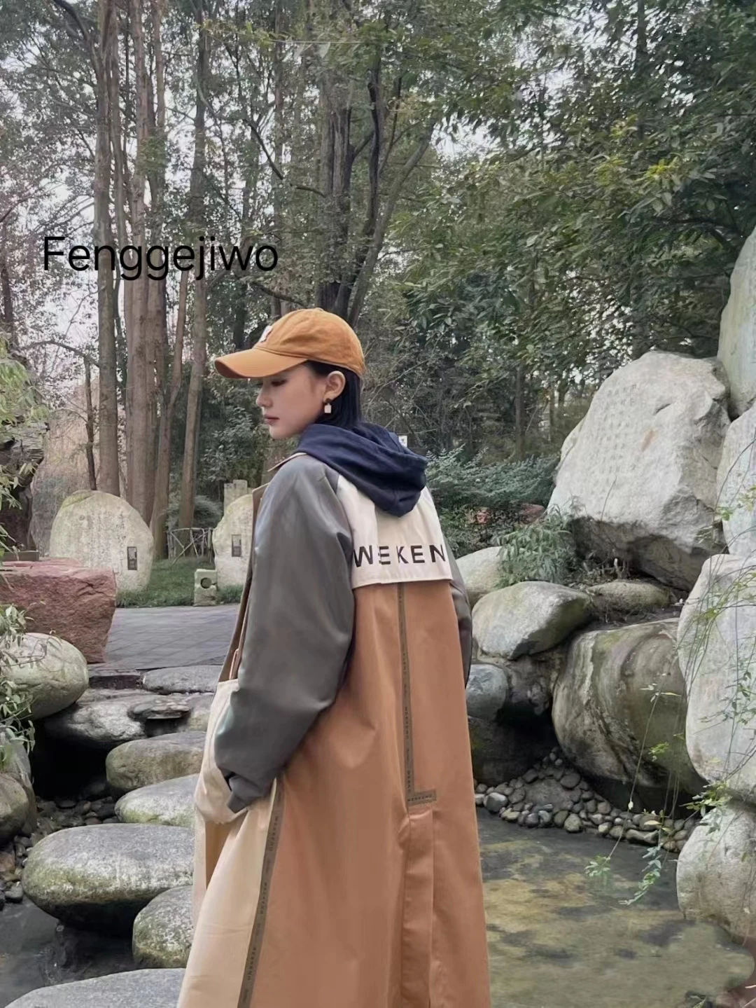 Женский тренч Fenggejiwo1