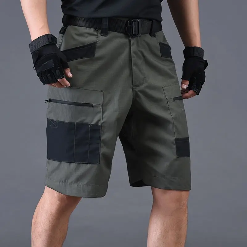 Летние водонепроницаемые тактические шорты-карго для улицы мужские камуфляжные
