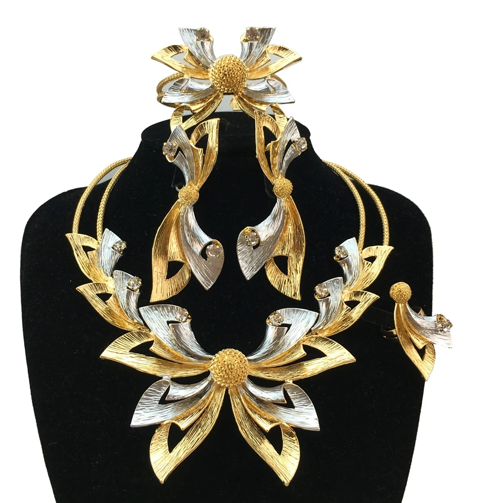 Бразильская Нигерия Америка красивый цветок банкет ювелирные изделия Женский