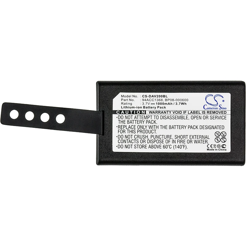 

Cameron Sino 1000mAh Battery For Datalogic CVR2 DL-Memor Wasp DT10 DT10RF DT10RF 2D 11300794 64ACC1368 800065-56 94ACC1368