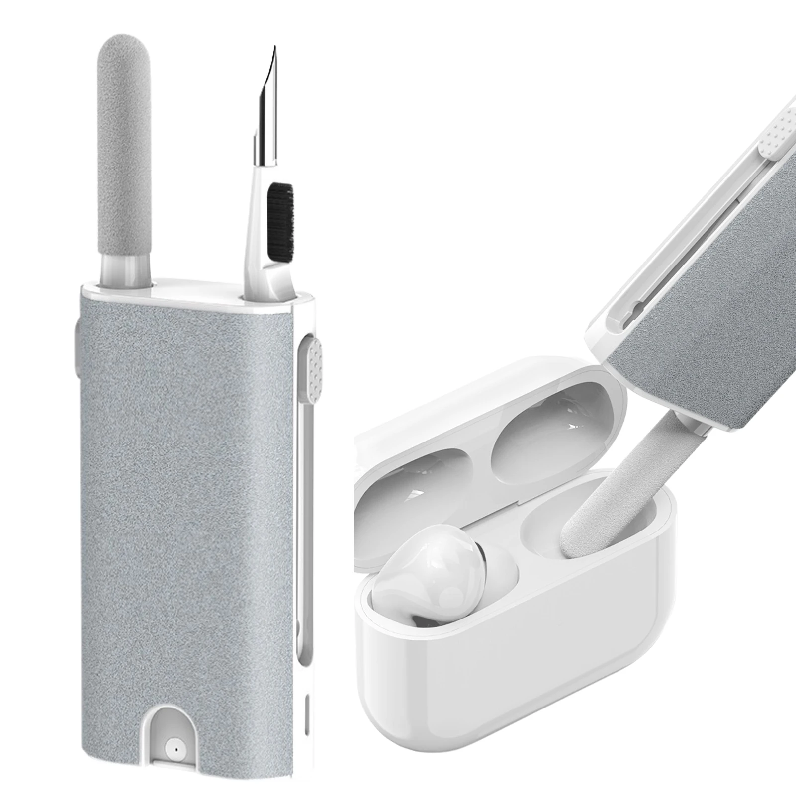 

Headphone Cleaning Pen 3 In 1 Earbuds Cleaner Kit For Headphones Multi-Function Touchscreen Cleaner With Flocking Sponge For