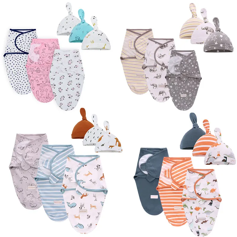 

Baby Sleeping Bag Newborn Envelope Cocoon Swaddle Wrap Soft 100% Cotton Receiving Blanket Sleepwear 0-6 Months Bedding Set Gift