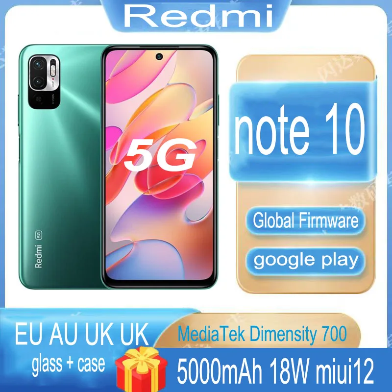 Smartphone Xiaomi Redmi Note 10 5G 8GB 128GB8GB Dimensity 700 Octa Core 48MP Camera 5000mAh Mobile Phone