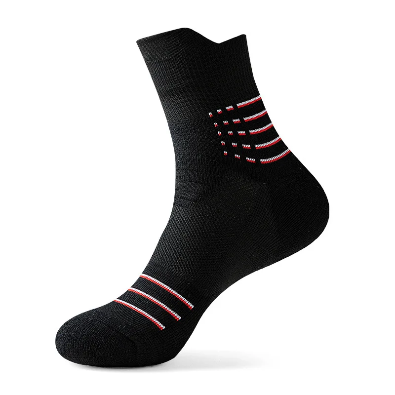 Outdoor Sports Cotton Socks Anti Slip Shock Absorption Men's Running Socks  Basketball Socks Elite Socks Arbitrary Terry Socks