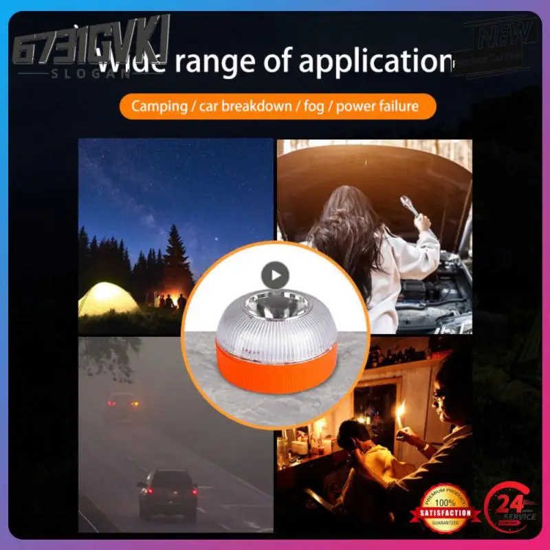 

Flash Beacon V16 Car Emergency Light Road Accident Lamp Safety Accessory Flashing Warning Light Strobe Light Rechargeable Led