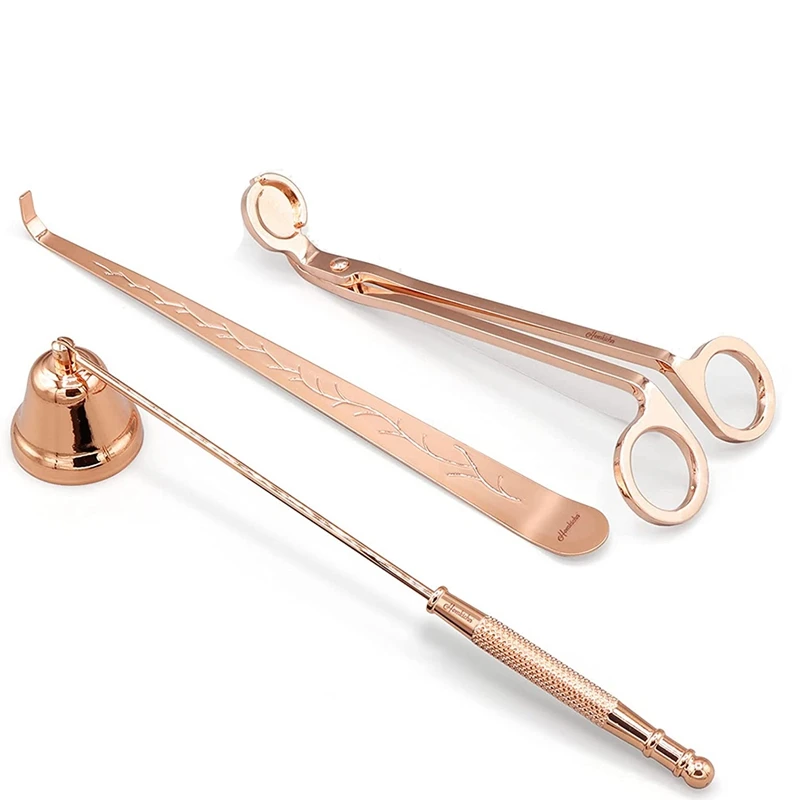 

Candle Snuffer, Wick Trimmer And Dipper, 3-In-1 Stainless Steel Candle Accessories Set For Candle Lovers
