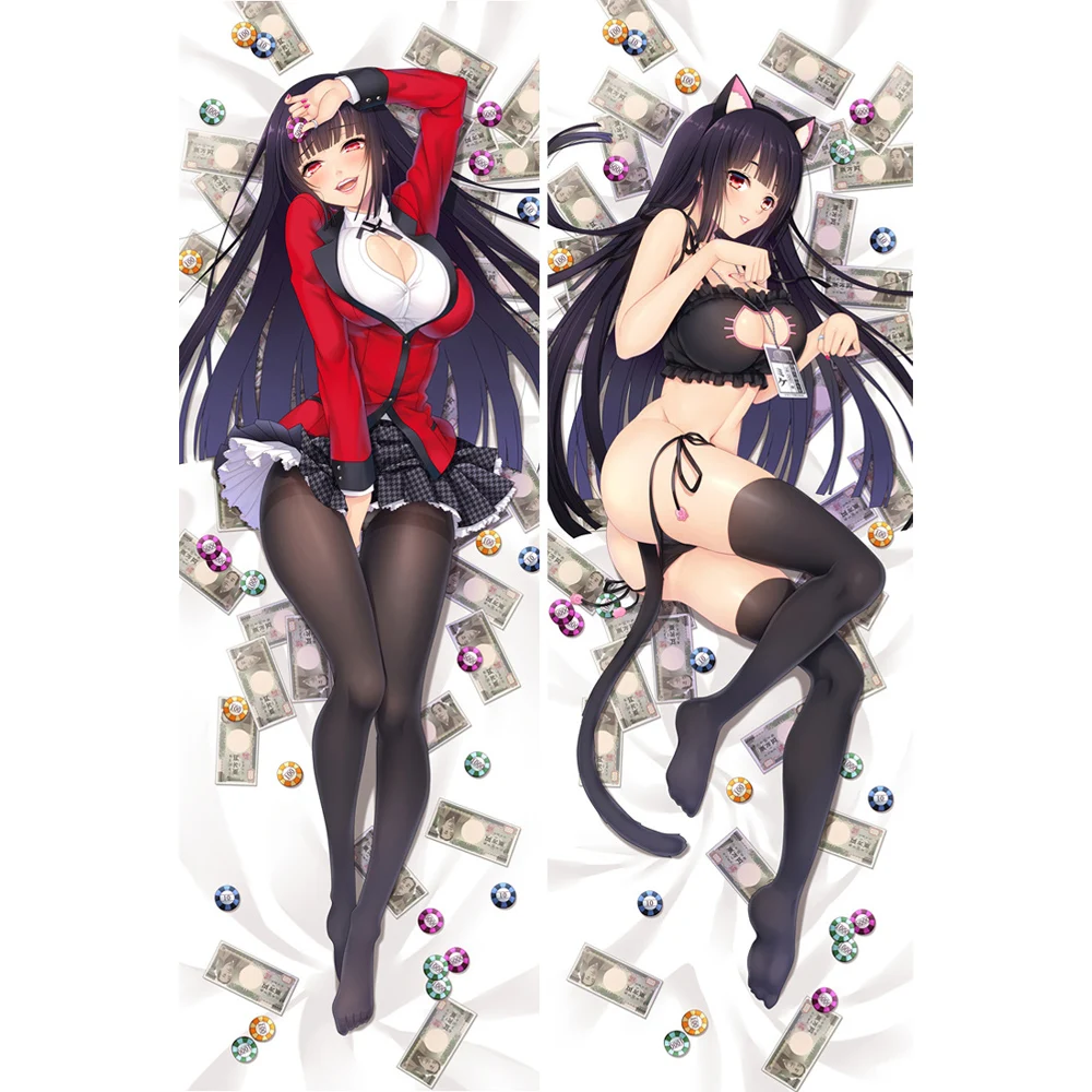 

ZENGIA Anime Dakimakura Kakegurui Jabami Yumeko Hugging Body Pillow Case Kirari Momobami Cover