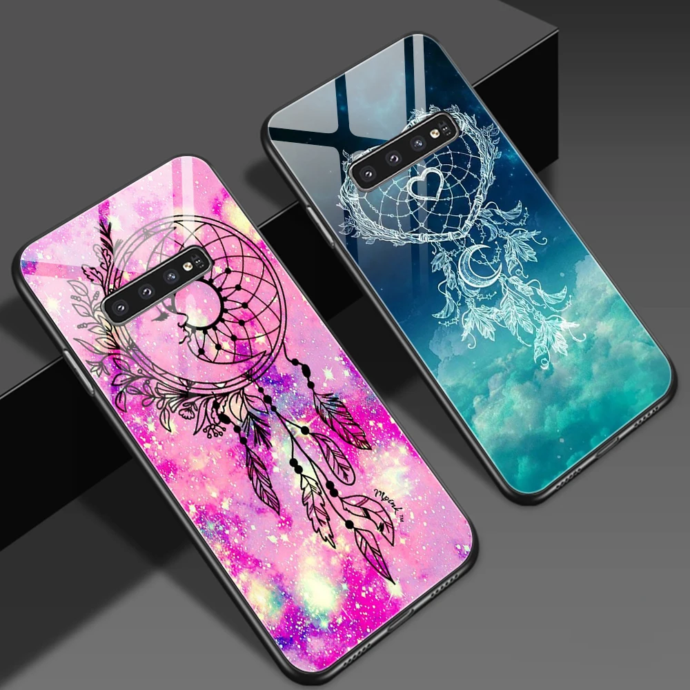 

Dreamcatcher Tempered Glass Case For Samsung Galaxy S22 S20 FE Ultra Plus S10e S10 S8 A52 A71 A52S 5G Note 20 10 Lite 9 Cover