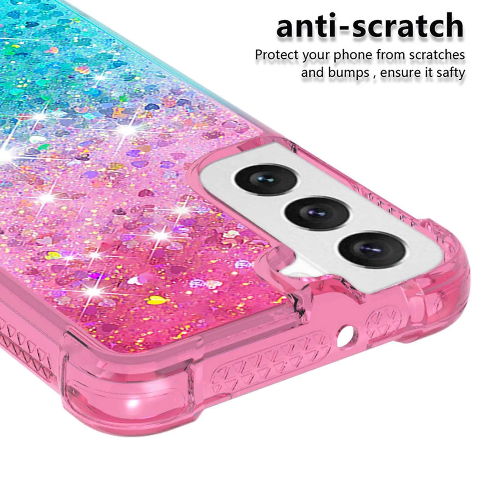 

For Samsung Galaxy S22 S21 S20 FE Ultra 5G 4G Gradient Glitter Shine Quicksand Case Shockproof TPU Phone Cover Bag