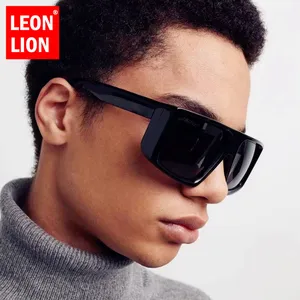 LeonLion Oversized Sunglasses Men Luxury Brand Designer Glasses Men/Women Vintage Punk Eyewear Men M