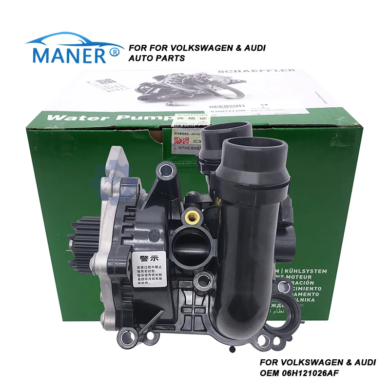 

MANERI 06H121026AF EA888 Engine Water Pump Thermostat For Audi A4 A5 Q3 Q5 TT VW CC Golf Passat Tiguan Bettle 1.8T / 2.0T 08-17