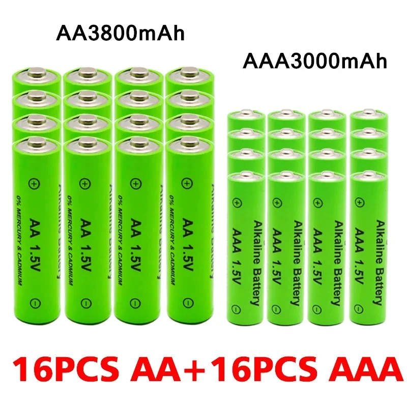 

AA+AAA Rechargeable AA 1.5V 3800mAh/1.5V AAA 3000mah Alkaline Battery Flashlight Toy Watch MP3 Player Replacement Battery NiMH