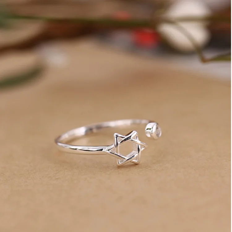 Кольца Давида в стиле панк крутые хип-поп-звезды для женщин регулируемые