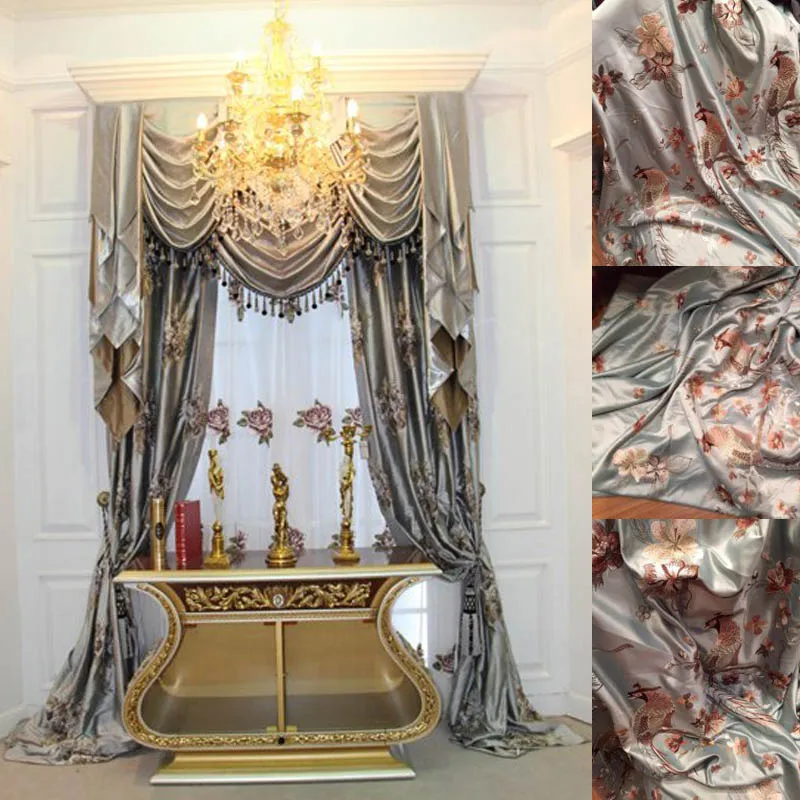 Новая роскошная драпировка Valance светло-серого серебряного цвета занавеска для