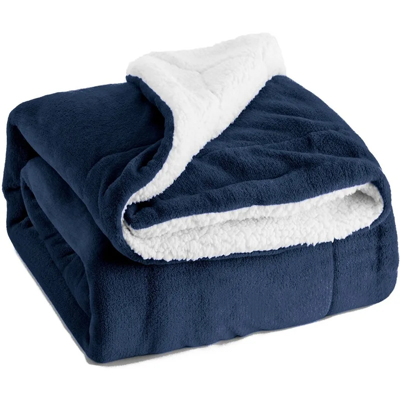 

Sherpa Lamb Wool Blanket Thickened Double Layer Flannel Blanket In Stock