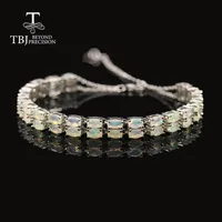 Natural Ethiopian Opal bracelet cut oval 3*5mm gemstone 925 sterling silver fine jewlery for women birthday Anniversary gift