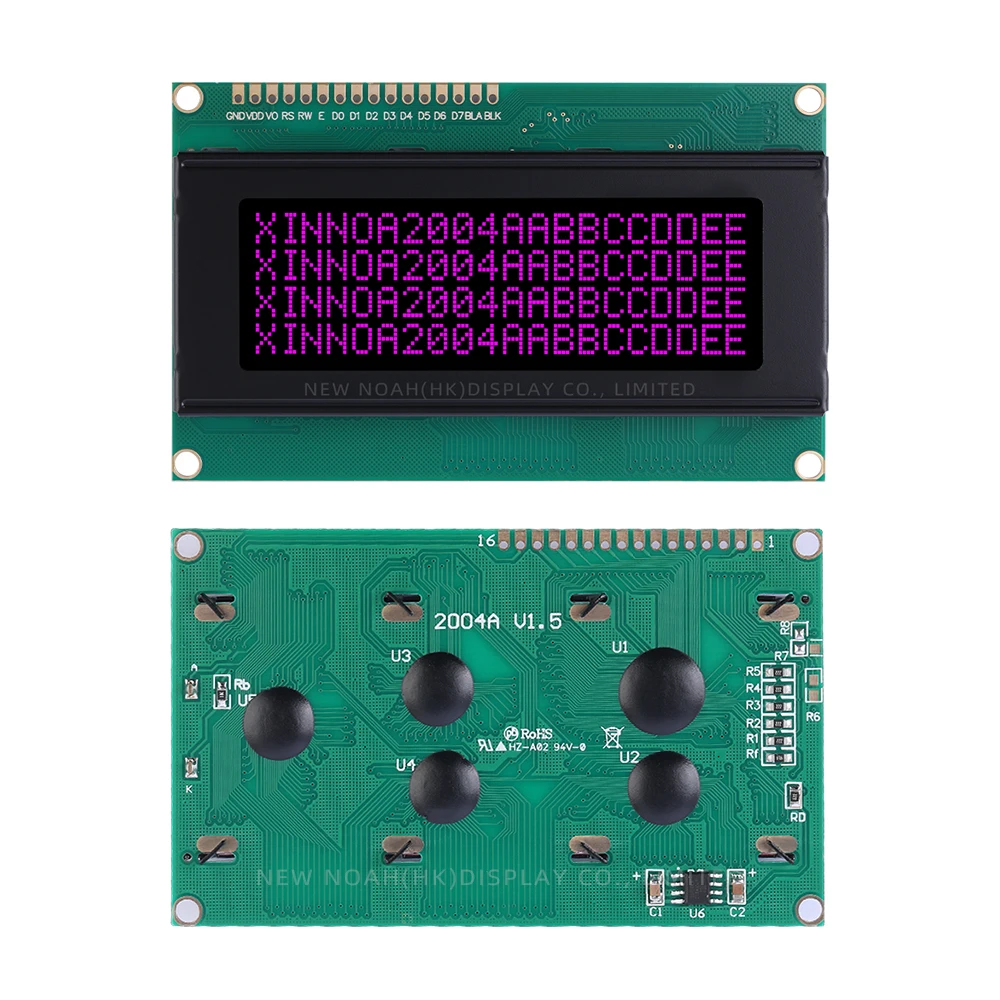 BTN черная пленка фиолетовый 2004A 3 В ЖК-модуль 4*20 98*60 мм ST7066U оснащенный светодиодной