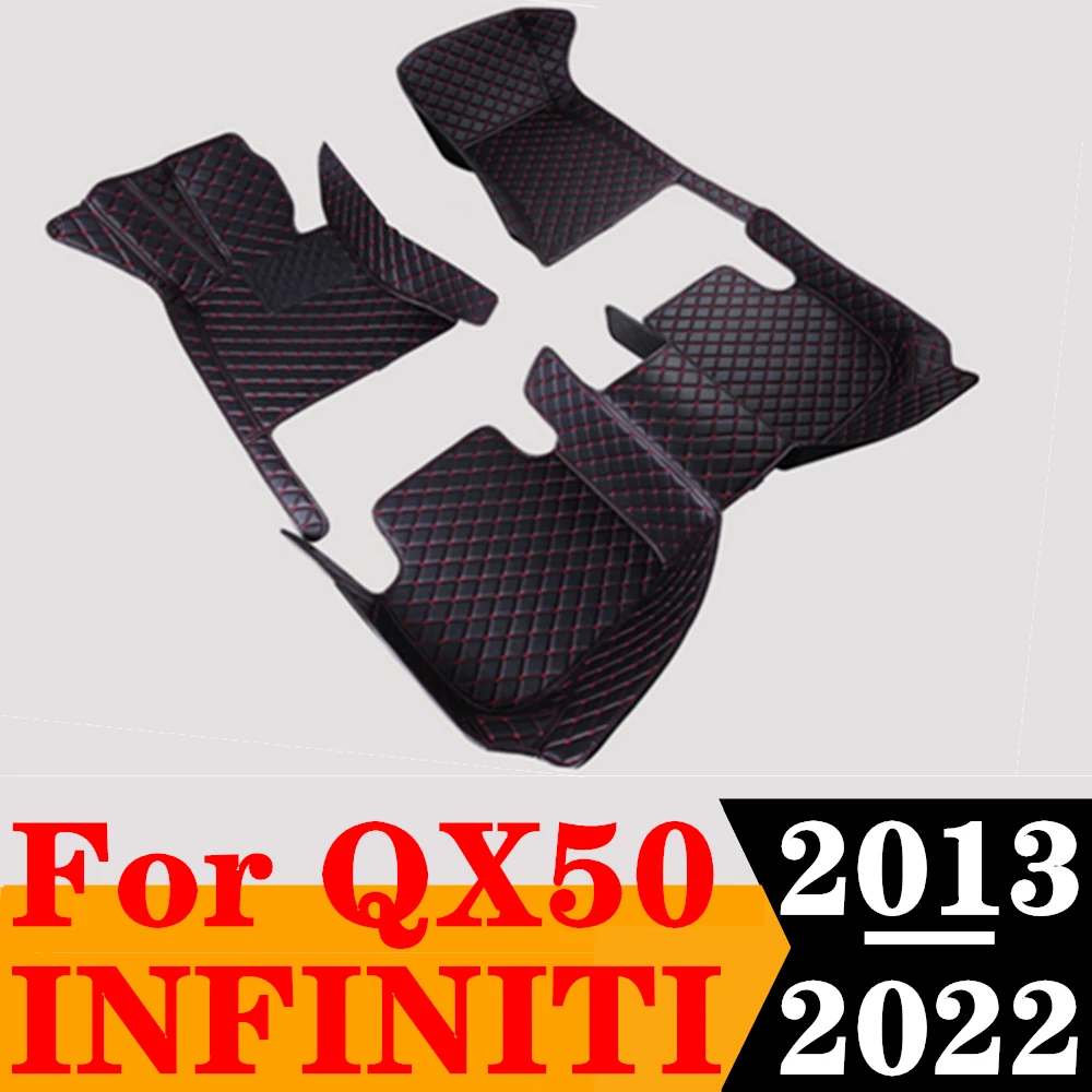 

Sinjayer, водонепроницаемые кожаные Коврики для автомобиля на заказ, передние и задние напольные коврики, автозапчасти, коврик для Infiniti QX50 2013-2022