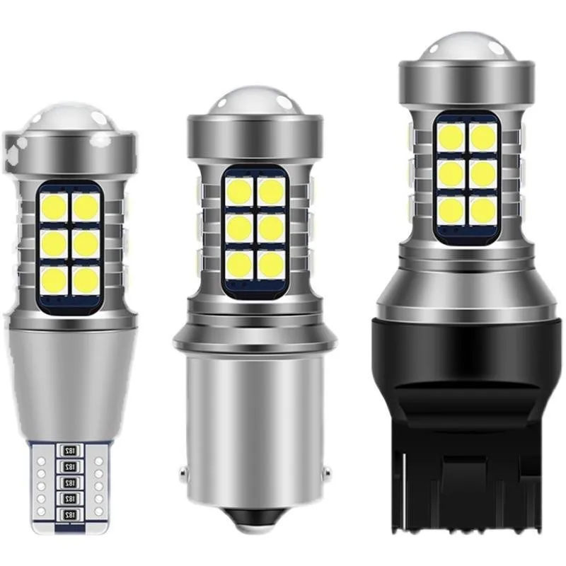 Фото Светодиодный фонарь заднего хода/стоп-сигнал для автомобиля 27SMD 3030 1156 1157 7443 7440 T15 12-24В №1