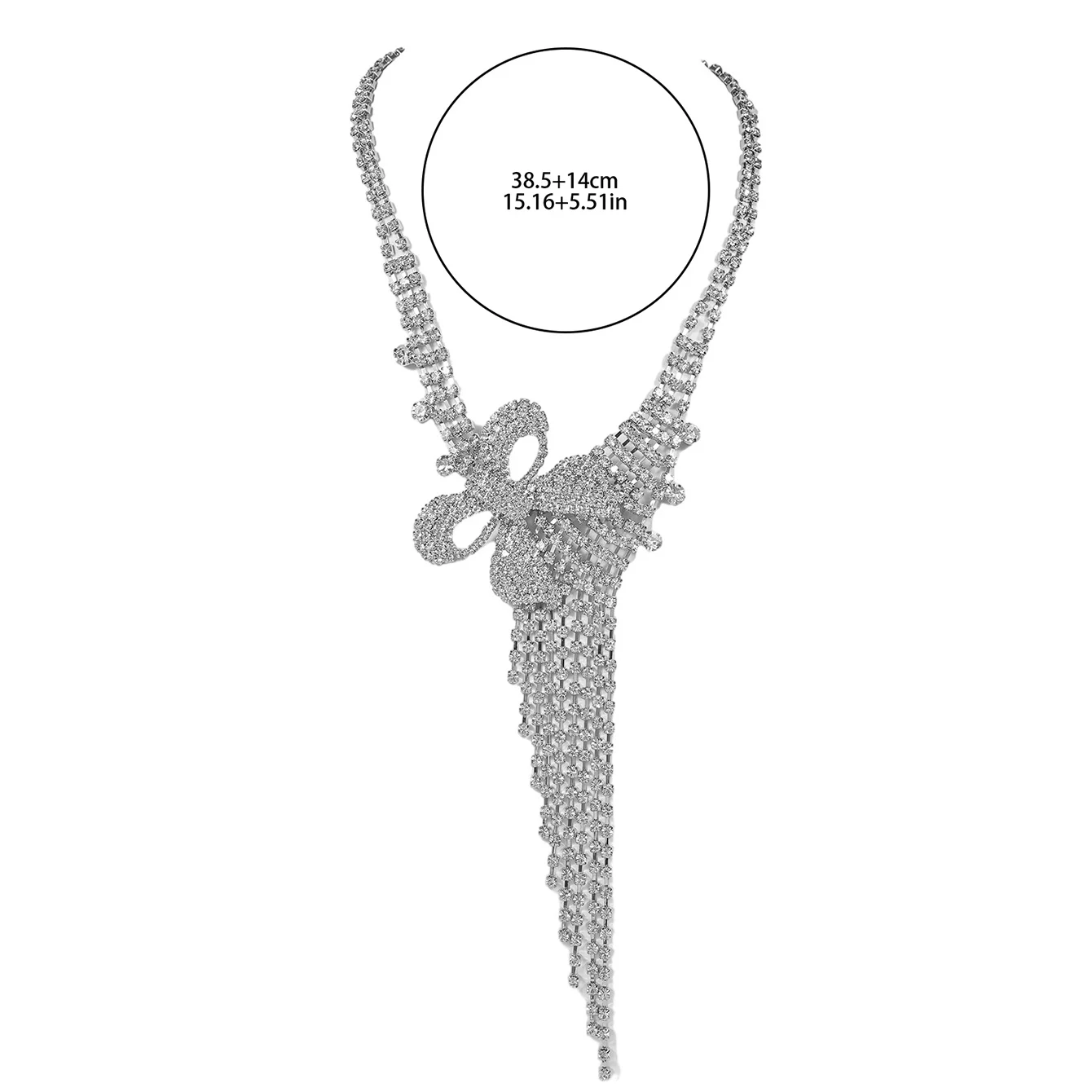 Женское ожерелье с подвеской-бахромой