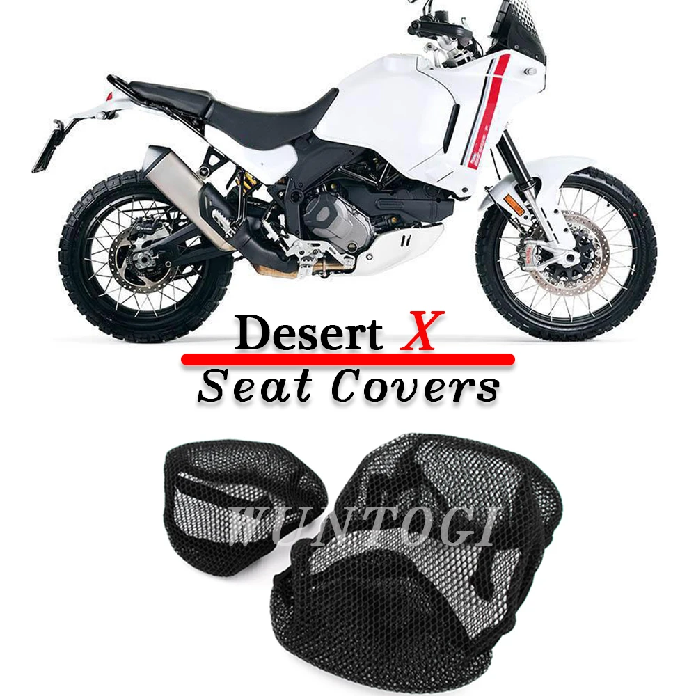 

Чехлы для мотоциклетных сидений Ducati Desert X 2022-2023, аксессуары, 3D сетчатая ткань, сотовая нейлоновая Подушка, дышащая изоляция