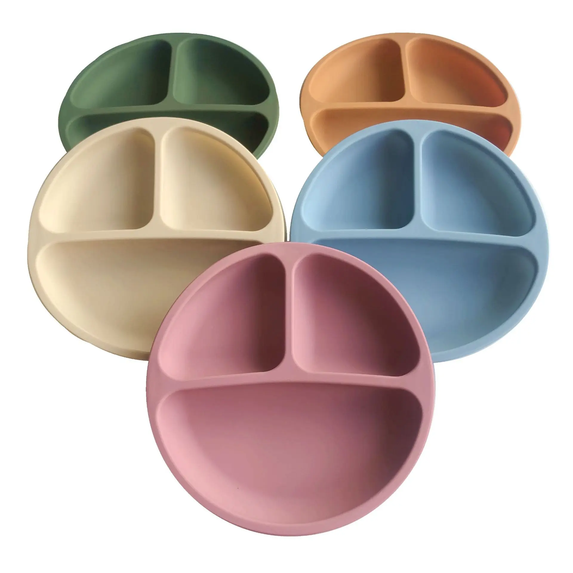 

Baby Safe Silicone Dining Plate Cute Cartoon Children Dishes Toddle Training Tableware Kids Feeding Bowls