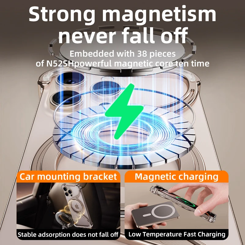 Роскошь 360° ° Чехол с поворотным кронштейном для Apple 15 16 Pro Max модный чехол телефона