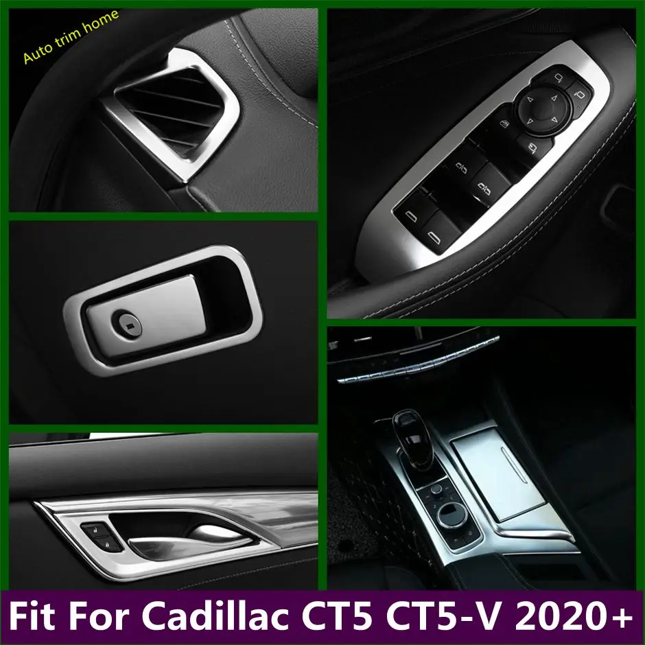 

Armrest Glass Lift Button / Door Bowl / Gear Box / AC Air Outlet Vents / Glove Box Cover Trim For Cadillac CT5 CT5-V 2020 - 2022