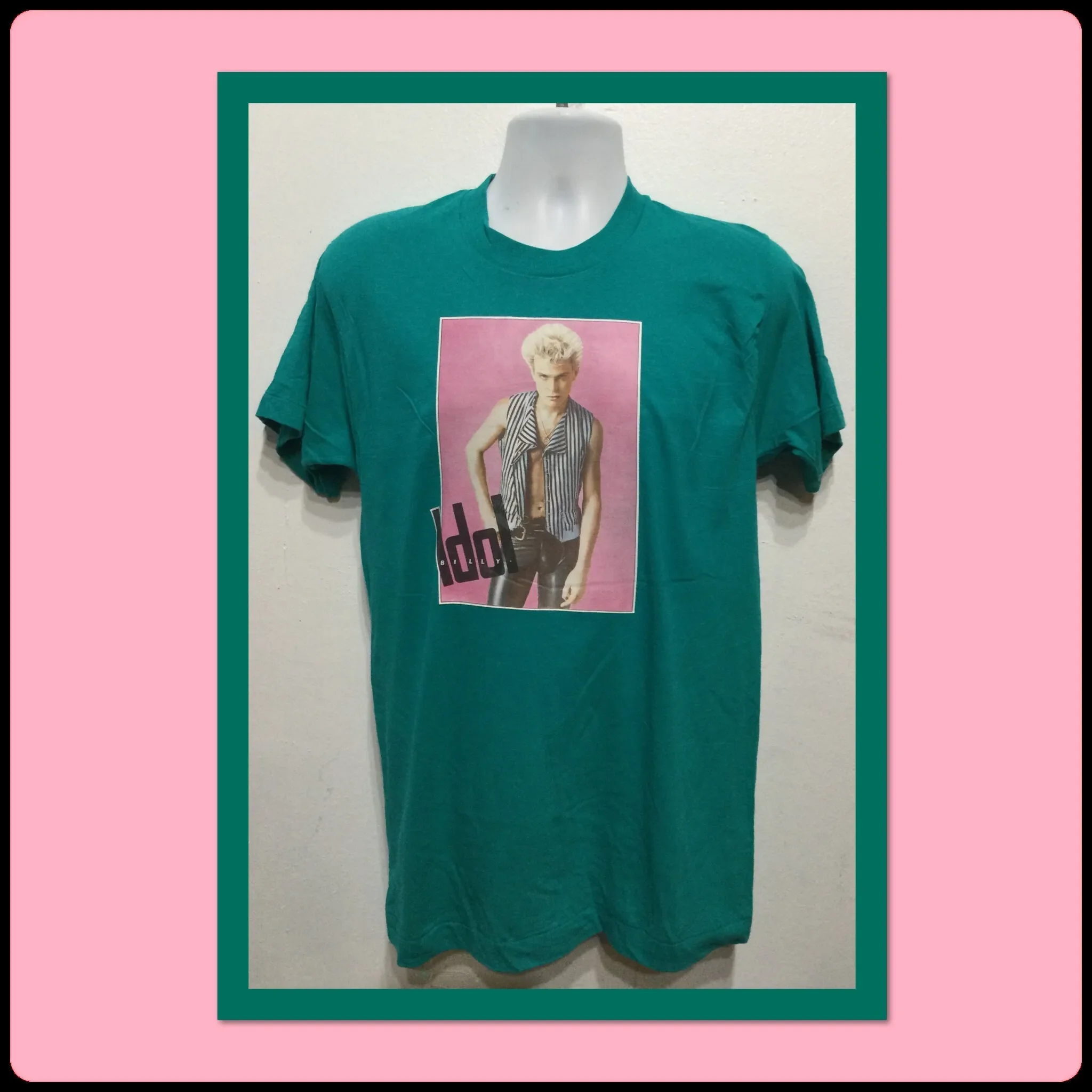 Винтажная оригинальная футболка Billy Idol с надписью 1980-х годов. rozmiar mały