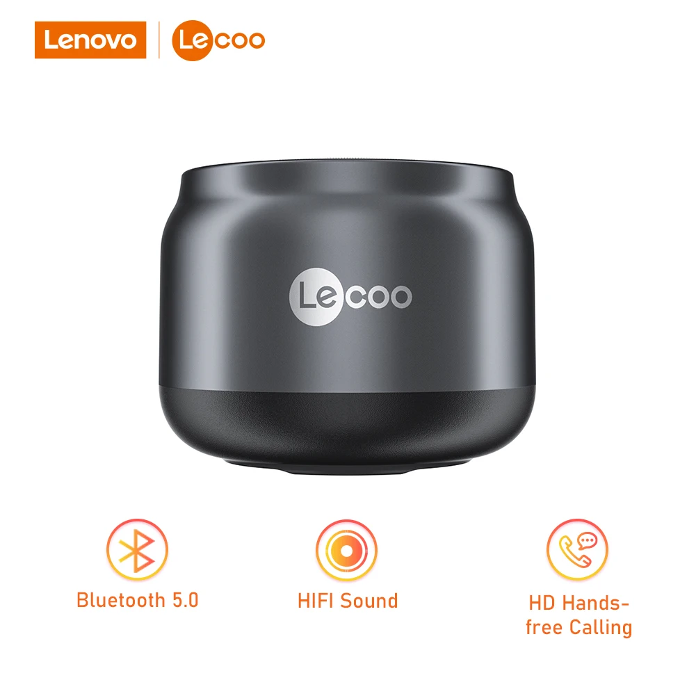 

Lenovo Lecoo Mini Bluetooth Speaker Portable Outdoor Amplifier Wireless 3DStereo Music Surround Bass Speaker Microphone MusicBox