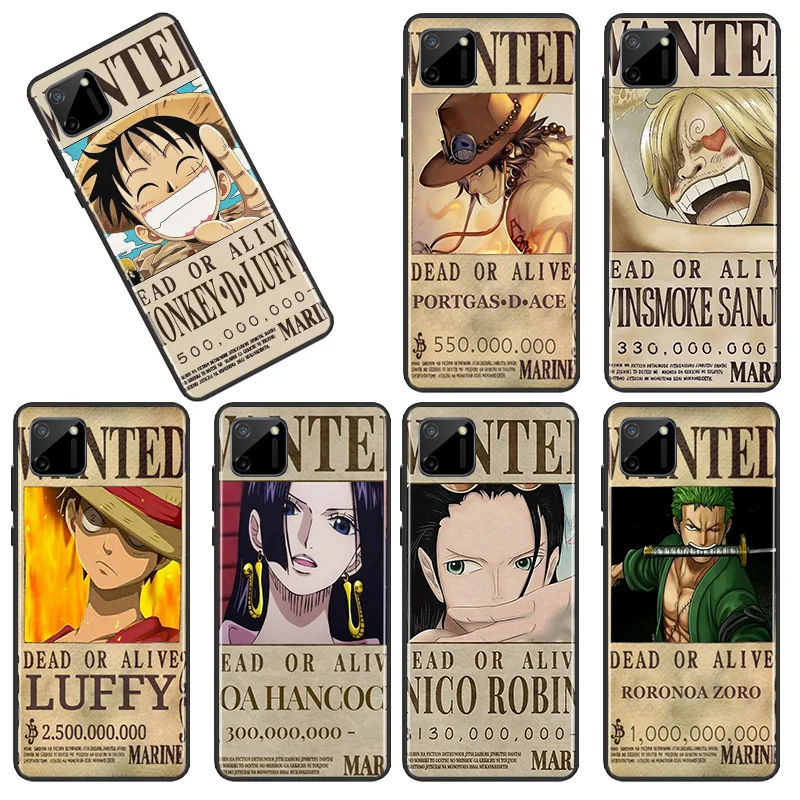 

One Piece Wanted For OPPO Find X2 X3 X5 Lite Neo Pro 5G OPPO Reno2 Reno4 Reno5 Reno6 Reno7 Z Lite Pro SE 4G 5G Black Phone Case