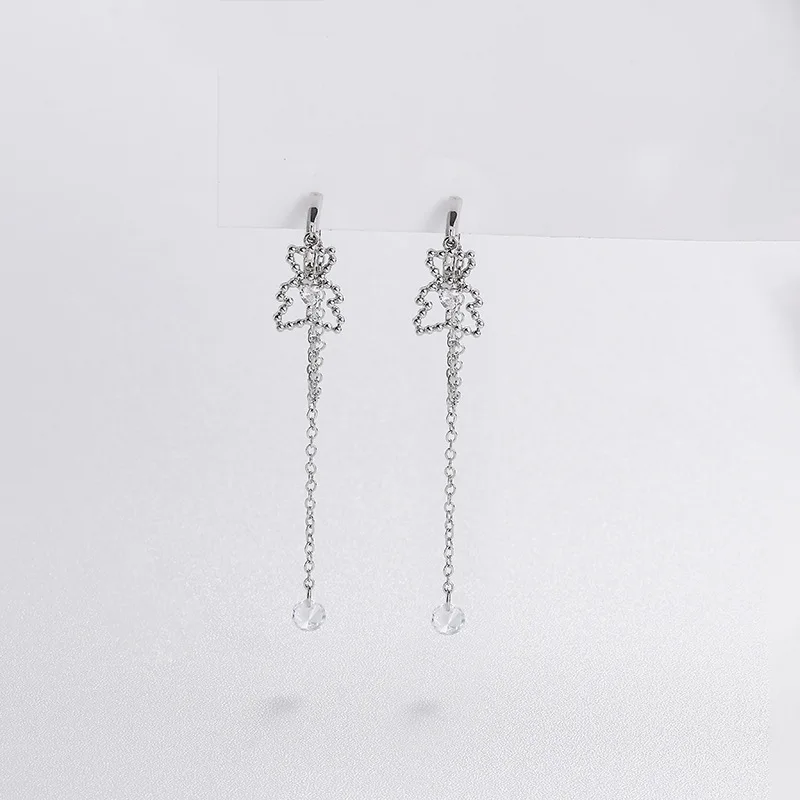 

Новые длинные серьги с подвесками в виде медведя, минималистичный подарок