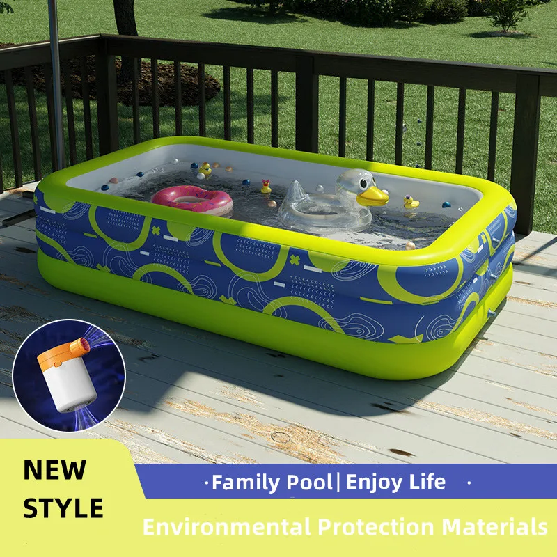 Folding Inflatable Swimming Pool Family Swimming Pool PVC Material Playgrounds For Adults and Kids