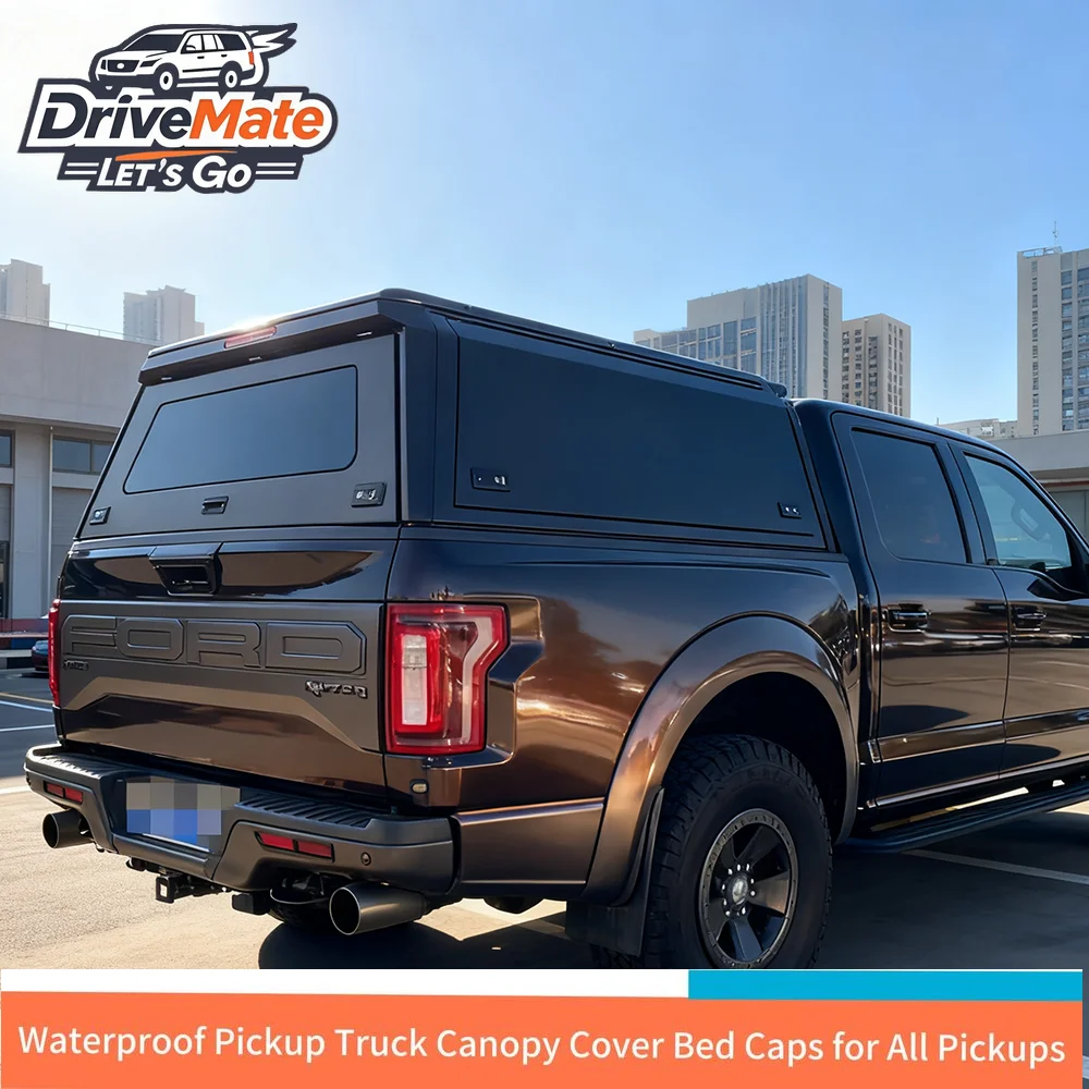Фото Крышка кузова из алюминиевого сплава для Ford F150 - водонепроницаемая, с замком, низким уровнем шума при ветре, надежное хранение, установка без сверления №1