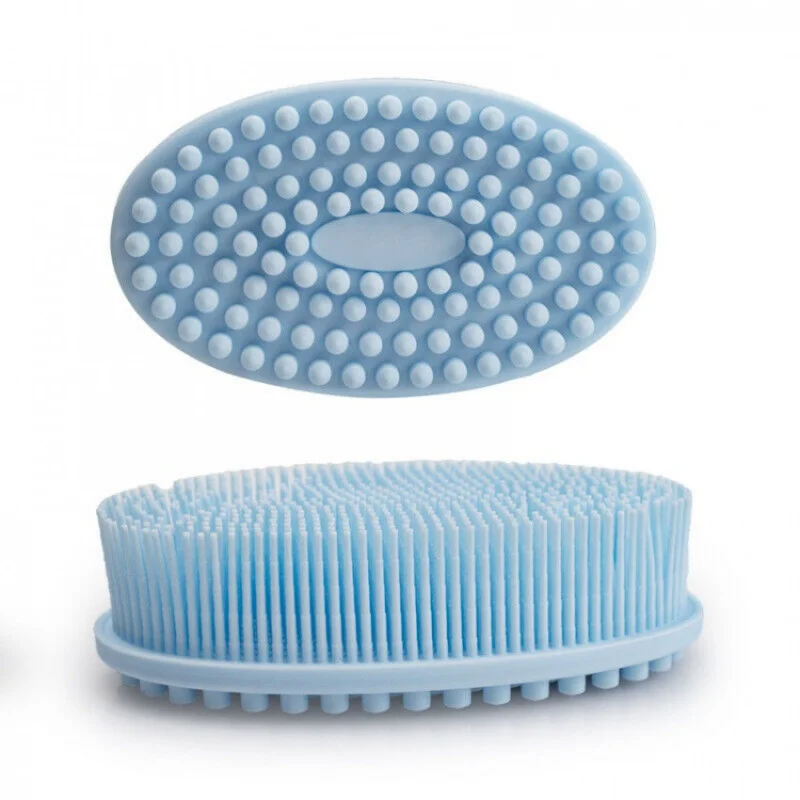 

Soft Silicone Body Brush Wash Bath Shower Exfoliating Skin Fit For Baby Bath Shampoo Facial Massage Brush Supplies Dropship